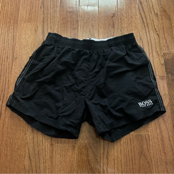 Men’s Hugo Boss black swim shorts - medium - Picture 2 of 8